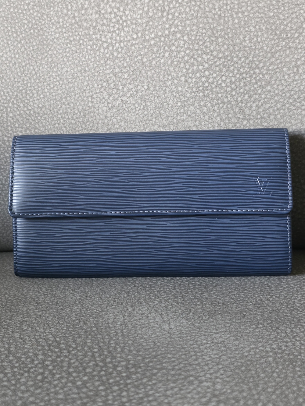 Louis Vuitton Blue Epi Leather Long Wallet